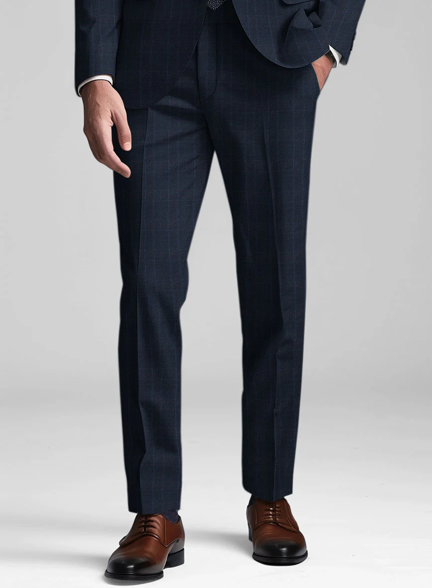 Reda Elian Blue Checks Wool Suit - Image 6