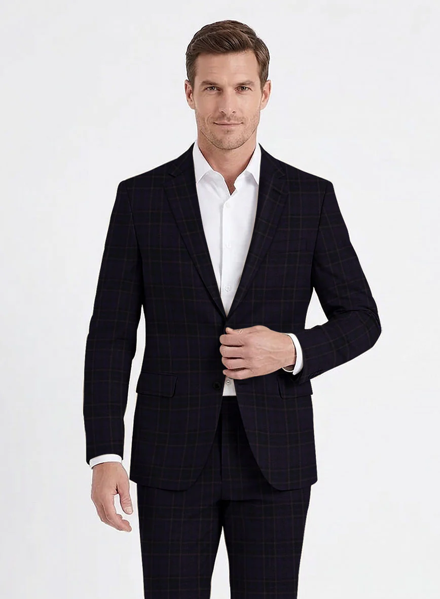 Reda Eralto Purple Checks Wool Jacket - Image 2