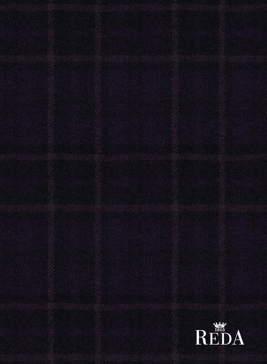 Reda Eralto Purple Checks Wool Pants - Image 4