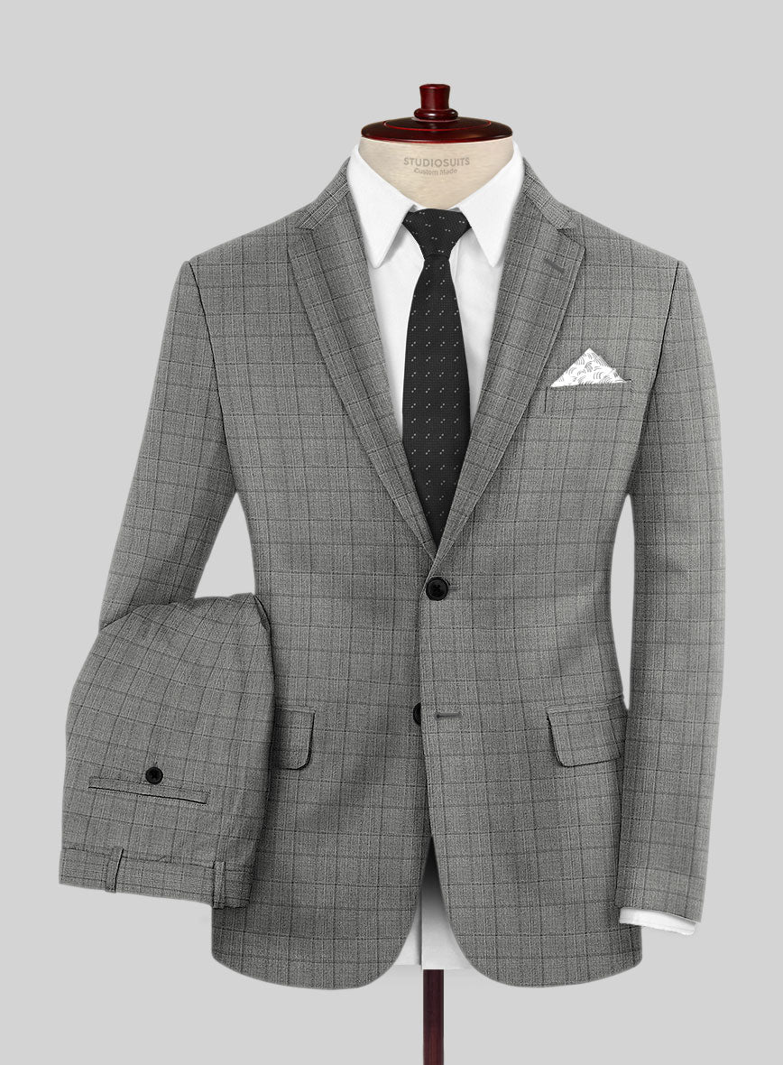 Reda Erlon Gray Checks Wool Suit - Image 2
