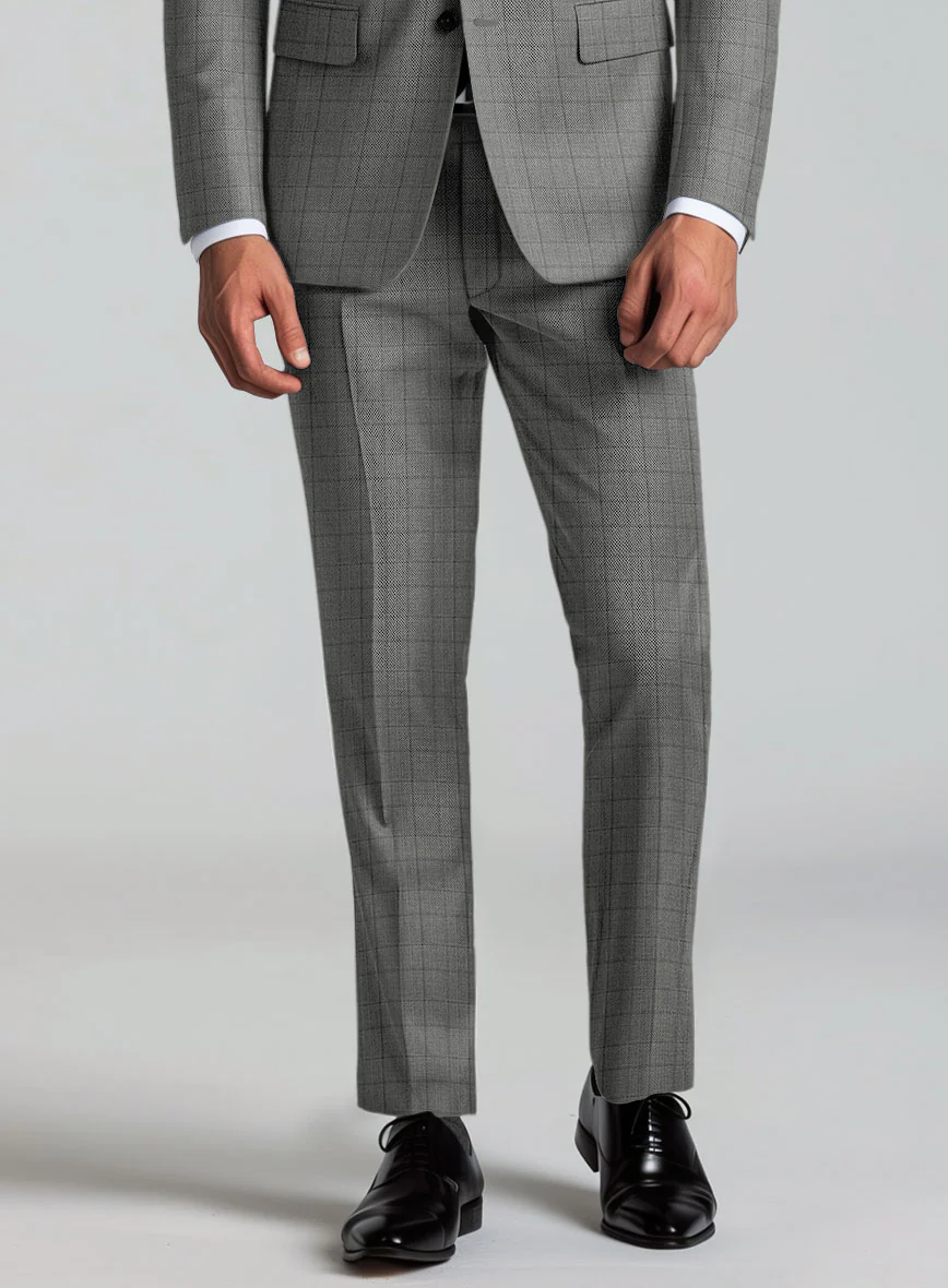 Reda Erlon Gray Checks Wool Suit - Image 6