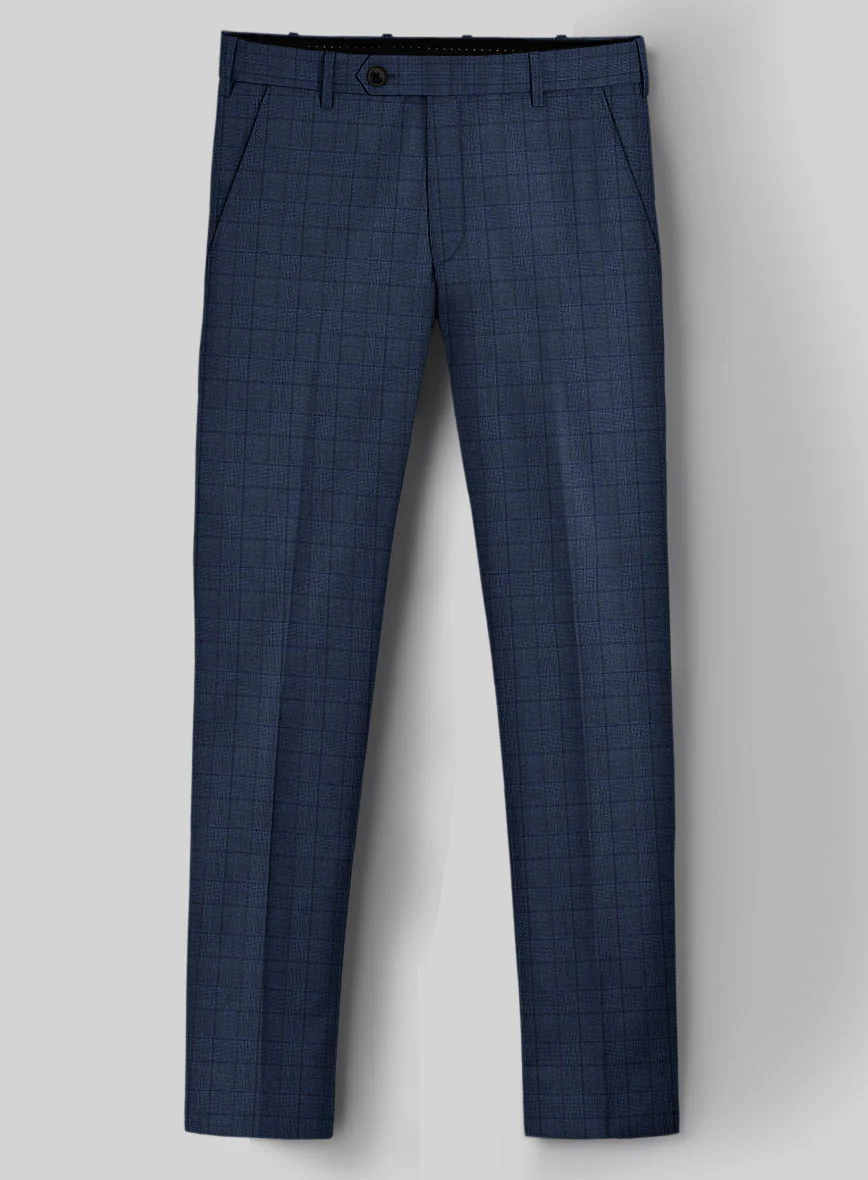 Reda Erlon Royal Blue Checks Wool Suit - Image 4