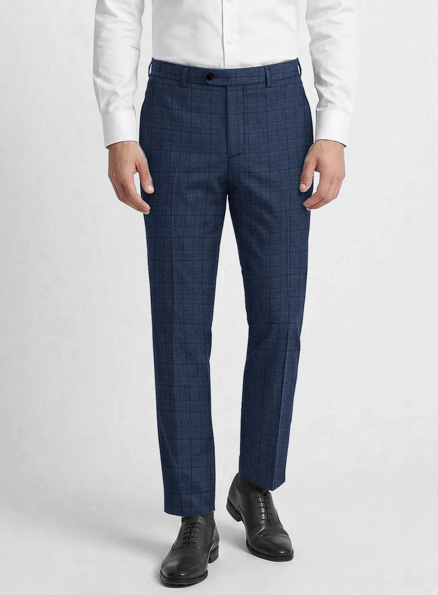 Reda Erlon Royal Blue Checks Wool Suit - Image 5