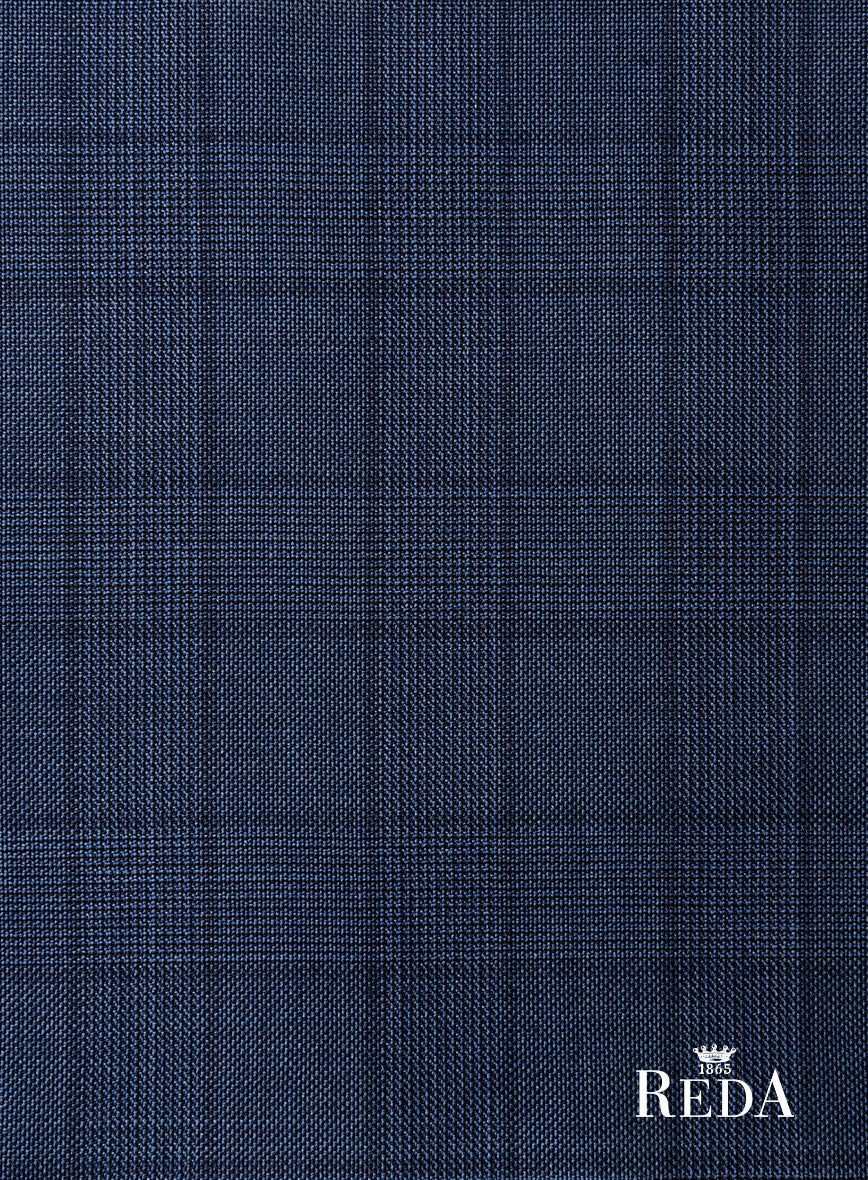 Reda Erlon Royal Blue Checks Wool Suit - Image 7