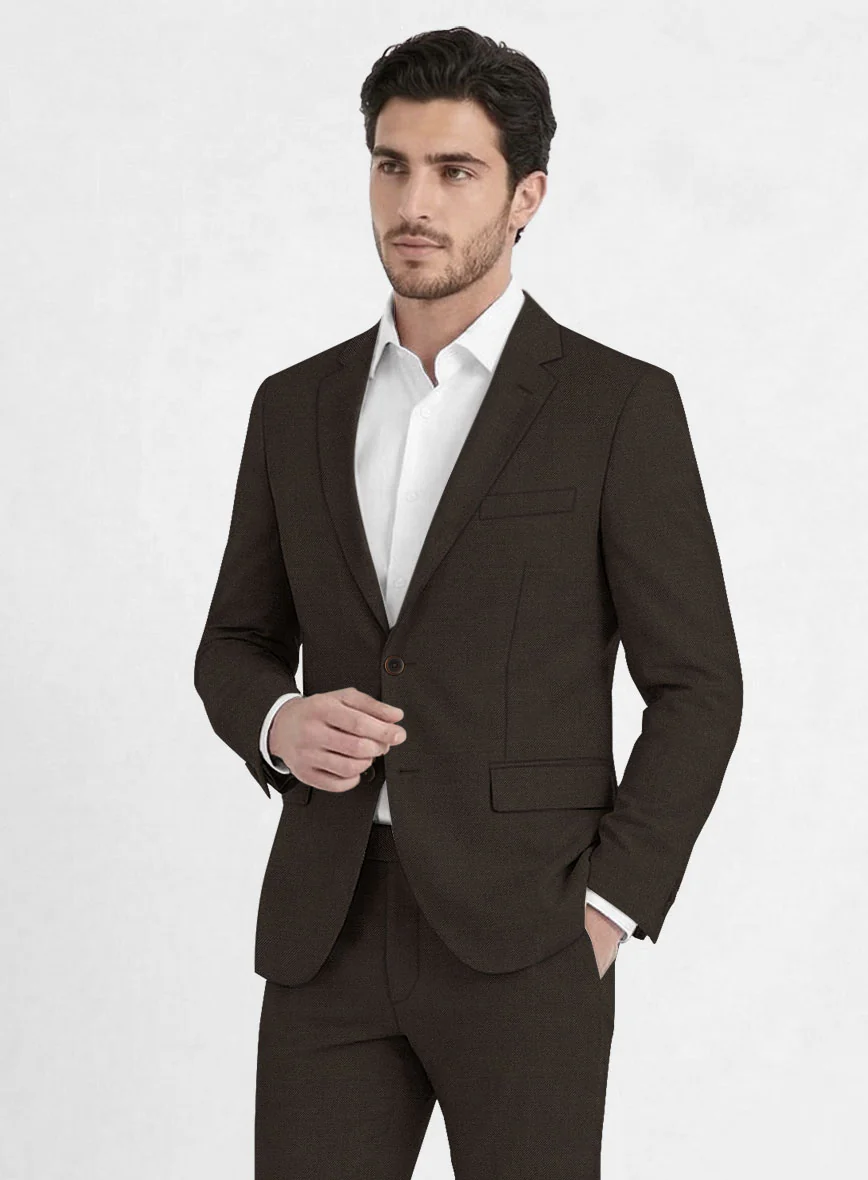 Reda Espresso Brown Wool Suit - Image 4