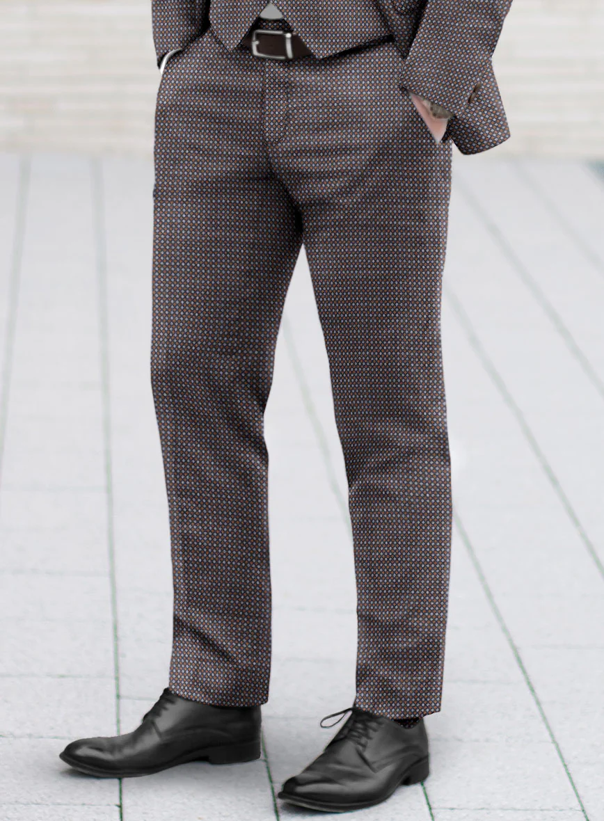 Reda Filibe Honey Comb Brown Wool Suit - Image 4