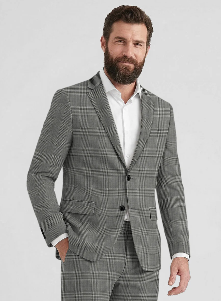 Reda Fivaro Black Checks Wool Suit - Image 3