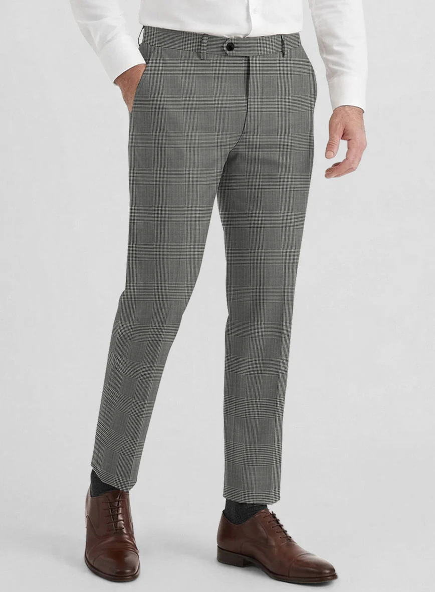 Reda Fivaro Black Checks Wool Suit - Image 7
