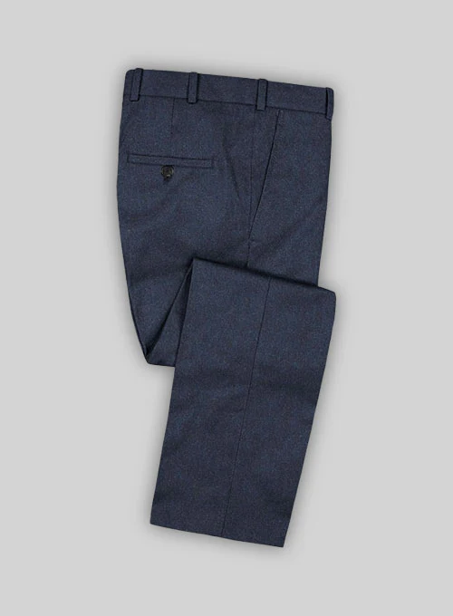 Reda Flannel Bont Blue Wool Pants - Image 2