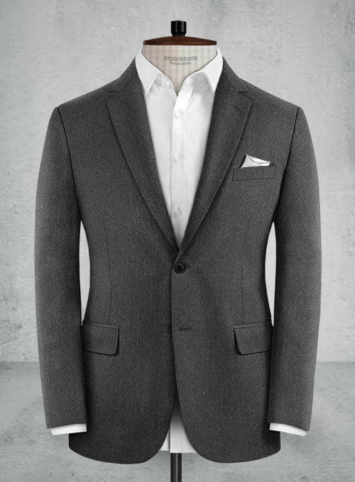 Reda Flannel Charcoal Wool Suit - Image 2