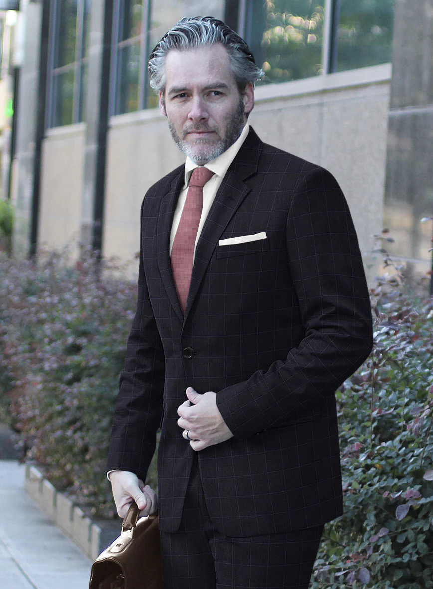 Reda Flexo Dark Blue Checks Wool Jacket - Image 2