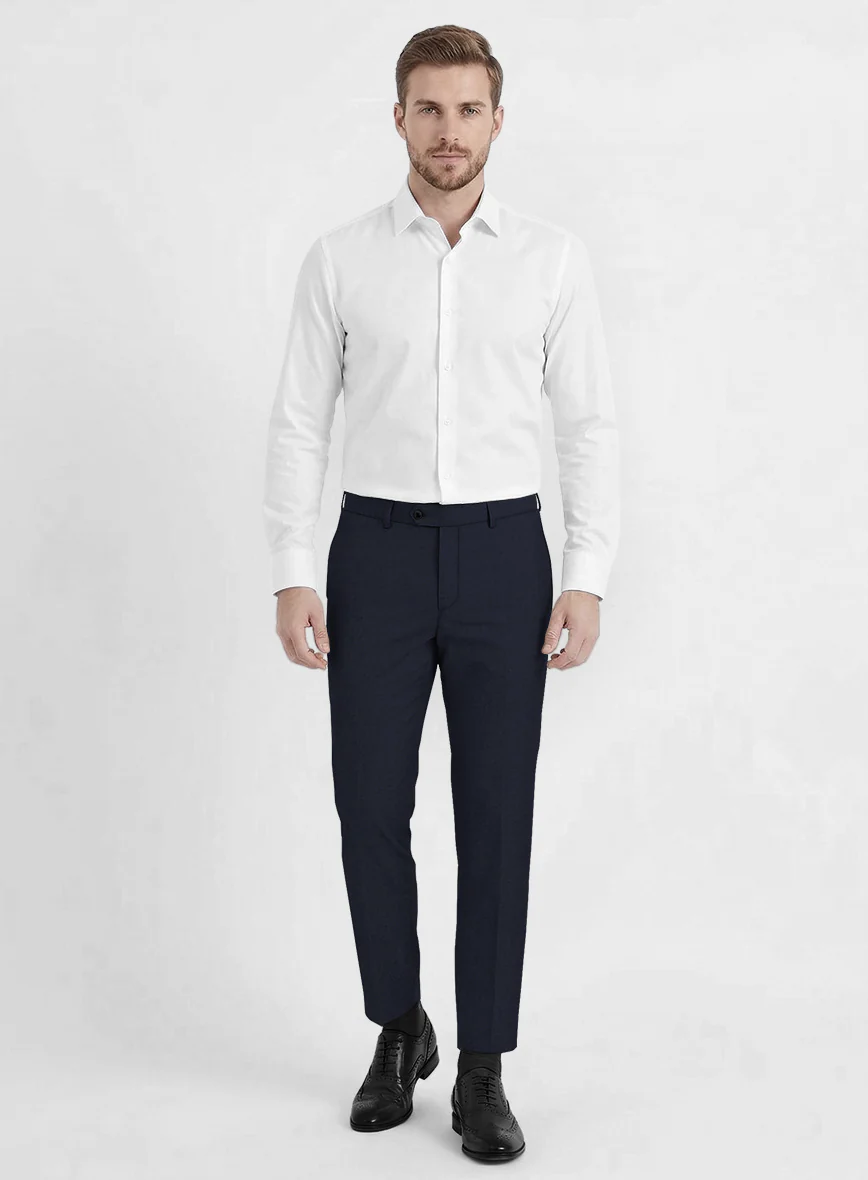 Reda Flexo Dark Midnight Blue Wool Suit - Image 7