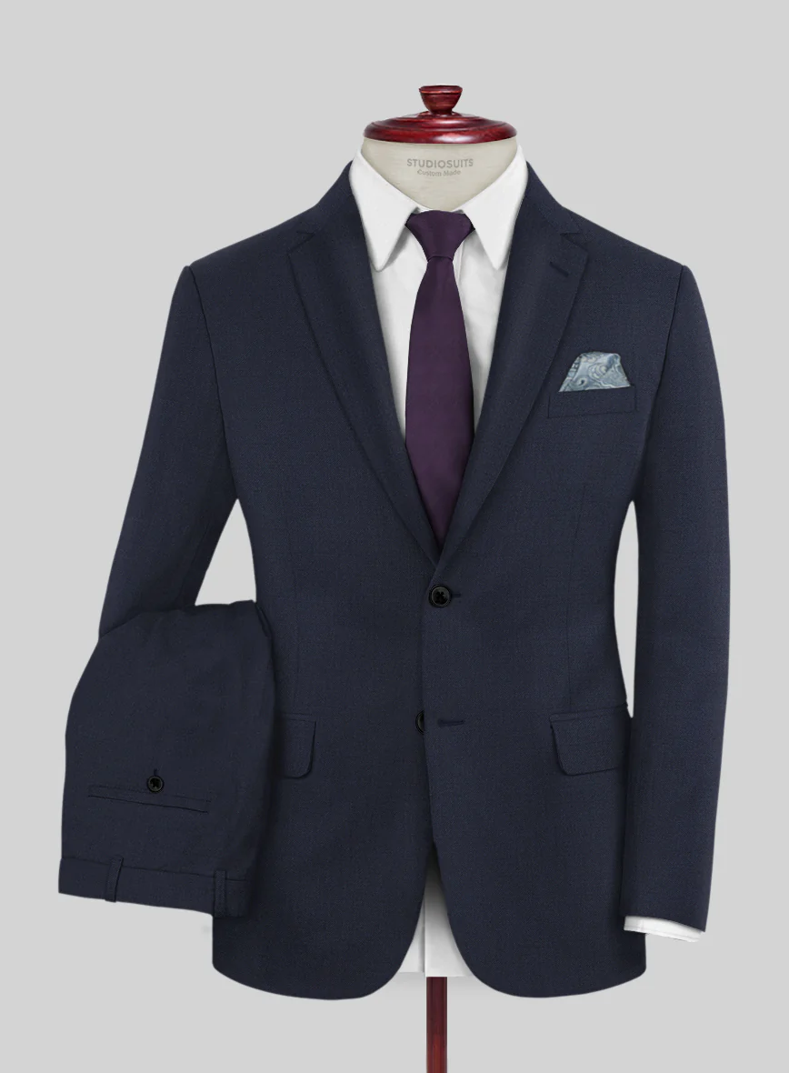 Reda Flexo Dark Midnight Blue Wool Suit - Image 2