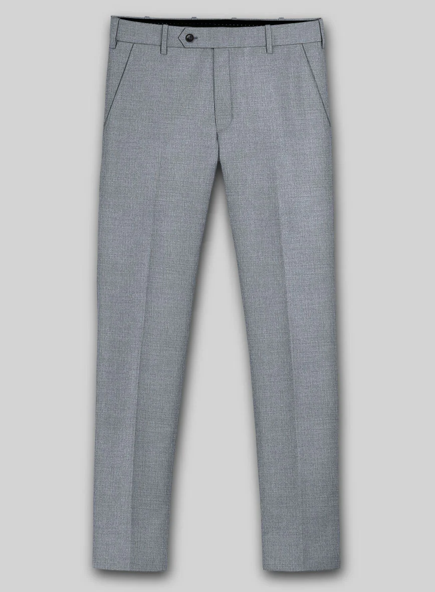 Reda Flexo Light Blue Gray Wool Pants - Image 3
