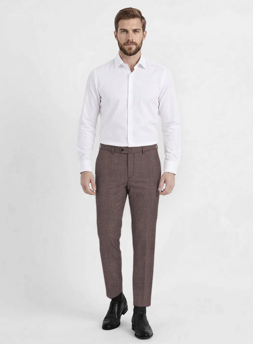Reda Flexo Mauve Wool Pants - Image 3