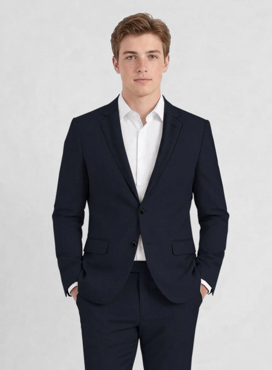 Reda Flexo Navy Blue Wool Suit - Image 4