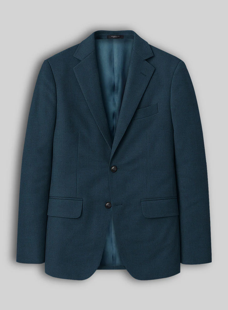 Reda Flexo Teal Blue Wool Suit - Image 3