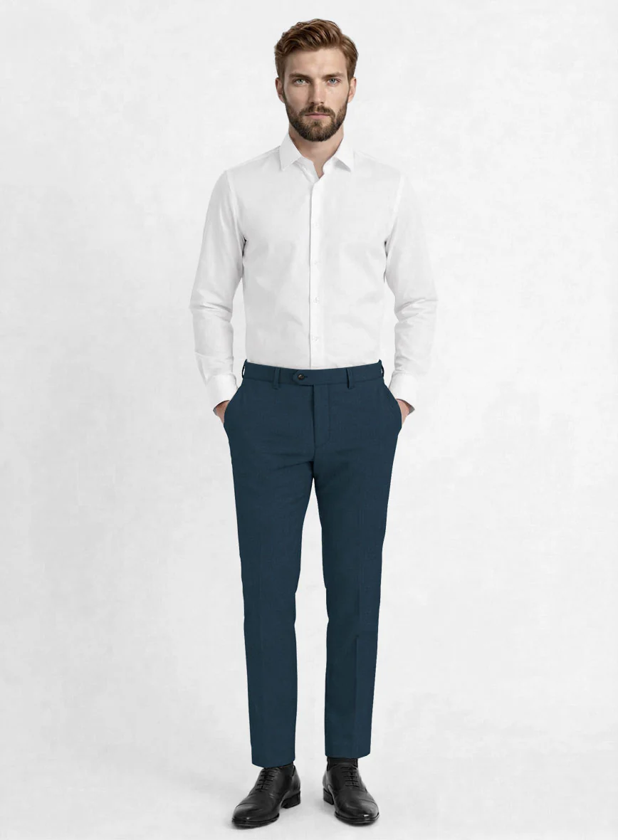 Reda Flexo Teal Blue Wool Suit - Image 6
