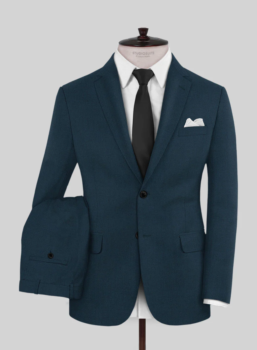 Reda Flexo Teal Blue Wool Suit - Image 2