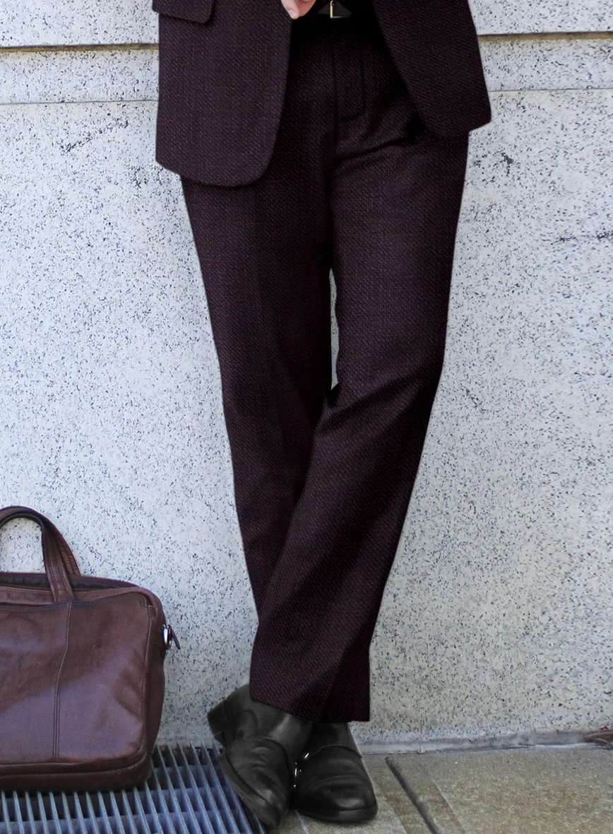 Reda Floura Maroon Wool Suit - Image 4