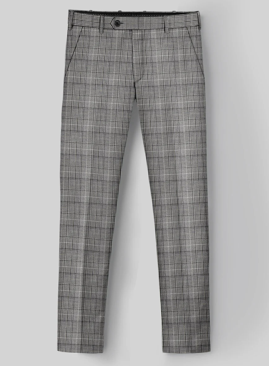 Reda Galie Gray Checks Wool Pants - Image 2