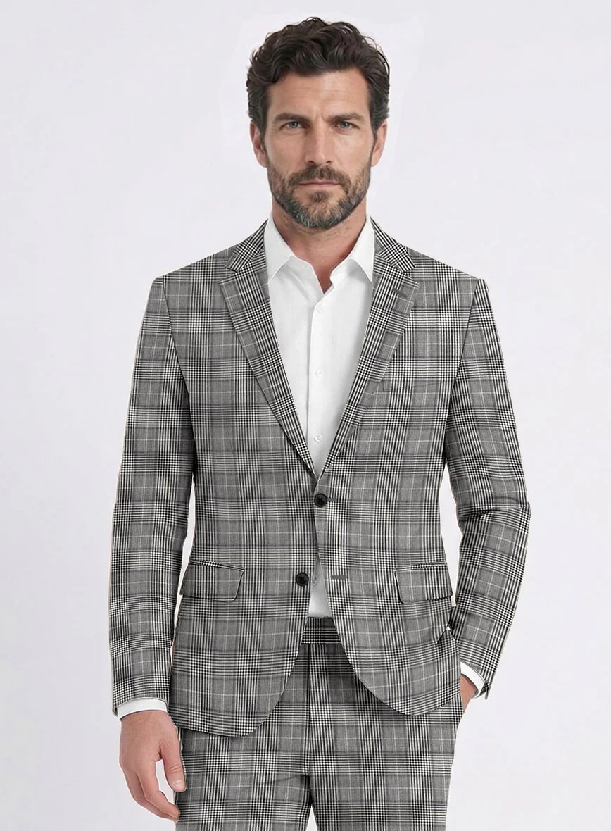 Reda Galie Gray Checks Wool Suit - Image 3