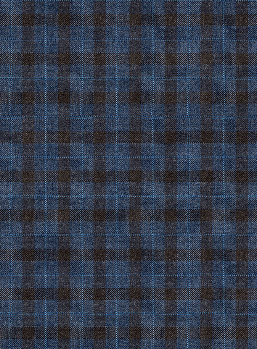 Reda Glacier Blue Checks Wool Suit - Image 5