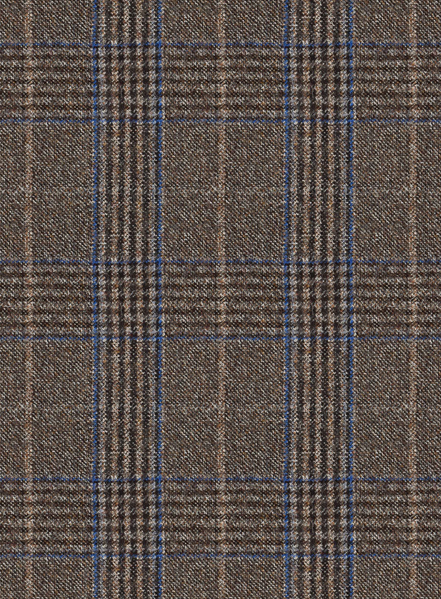 Reda Homio Brown Checks Wool Pants - Image 3