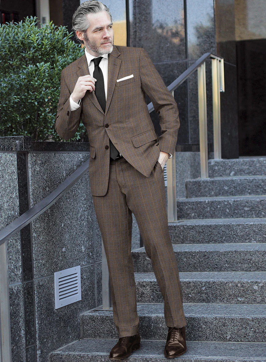 Reda Homio Brown Checks Wool Suit - Image 2