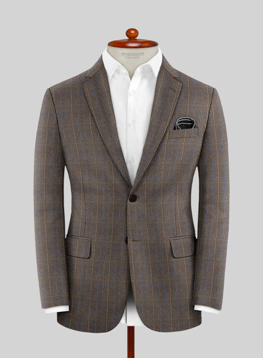 Reda Homio Brown Checks Wool Suit - Image 3