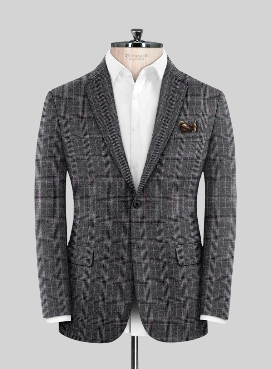 Reda Homio Gray Checks Wool Suit - Image 3