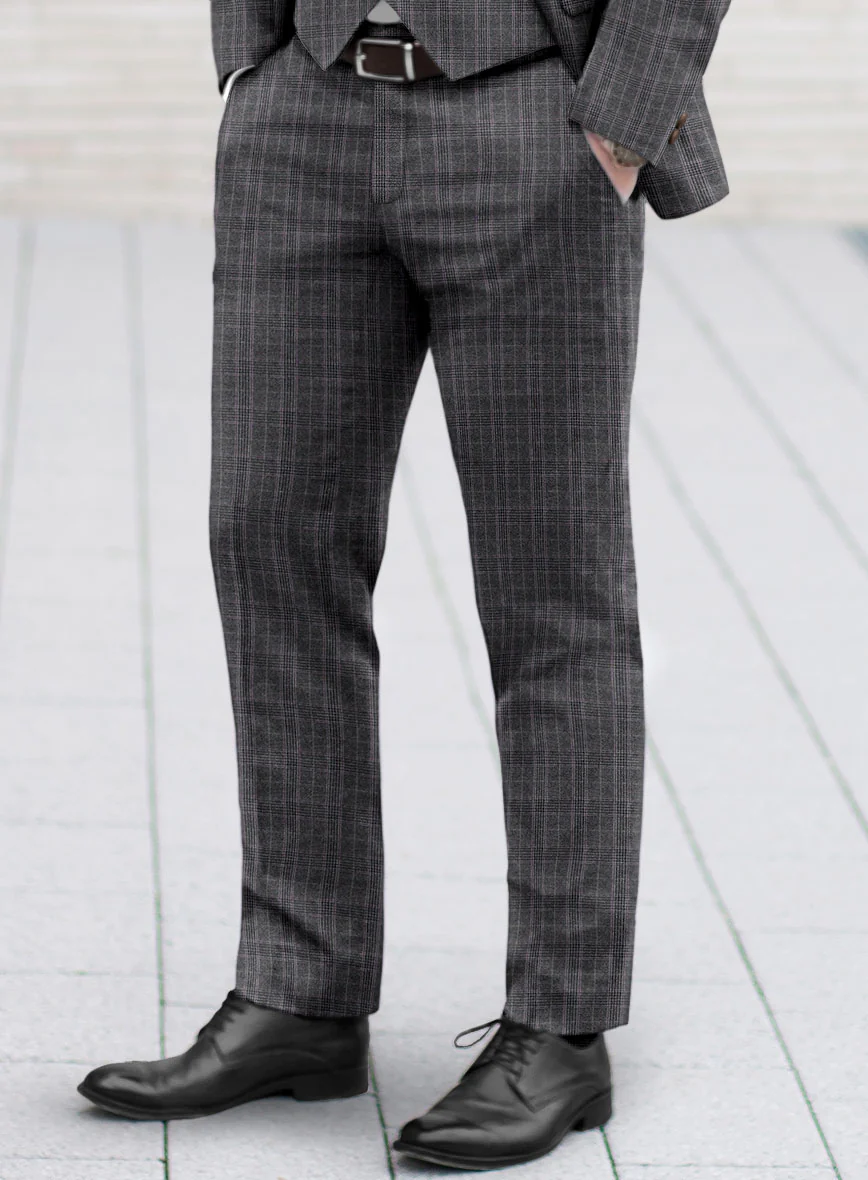Reda Homio Gray Checks Wool Suit - Image 4