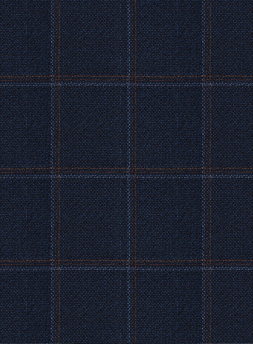 Reda Igidro Blue Checks Wool Jacket - Image 3