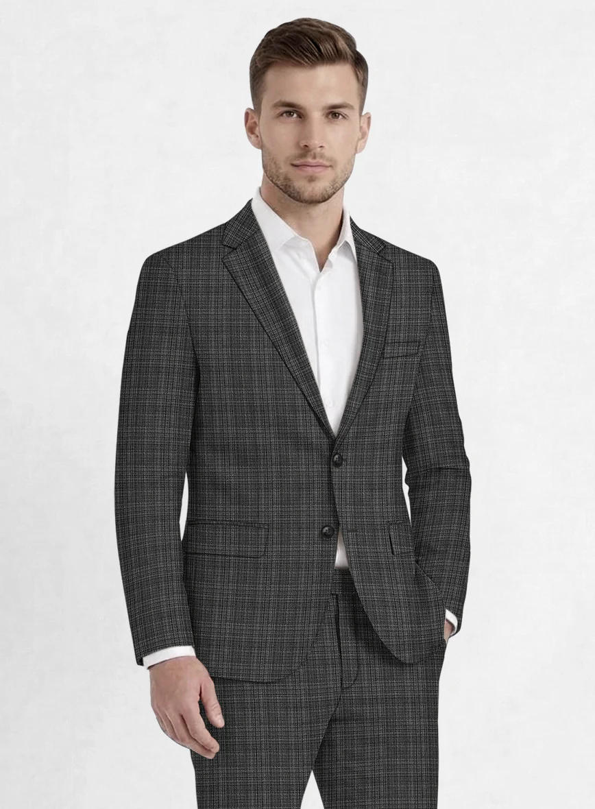 Reda Inleti Black Checks Wool Suit - Image 3
