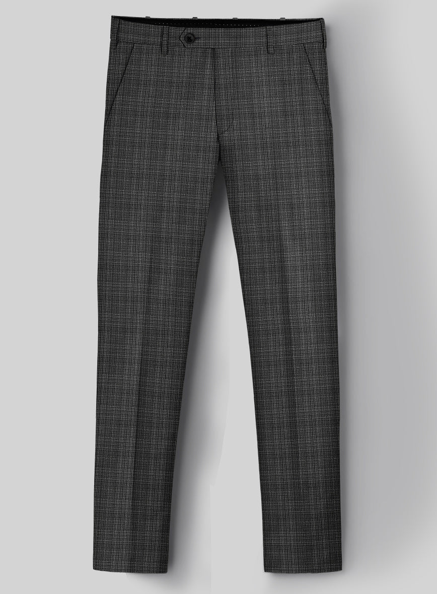 Reda Inleti Black Checks Wool Pants - Image 2