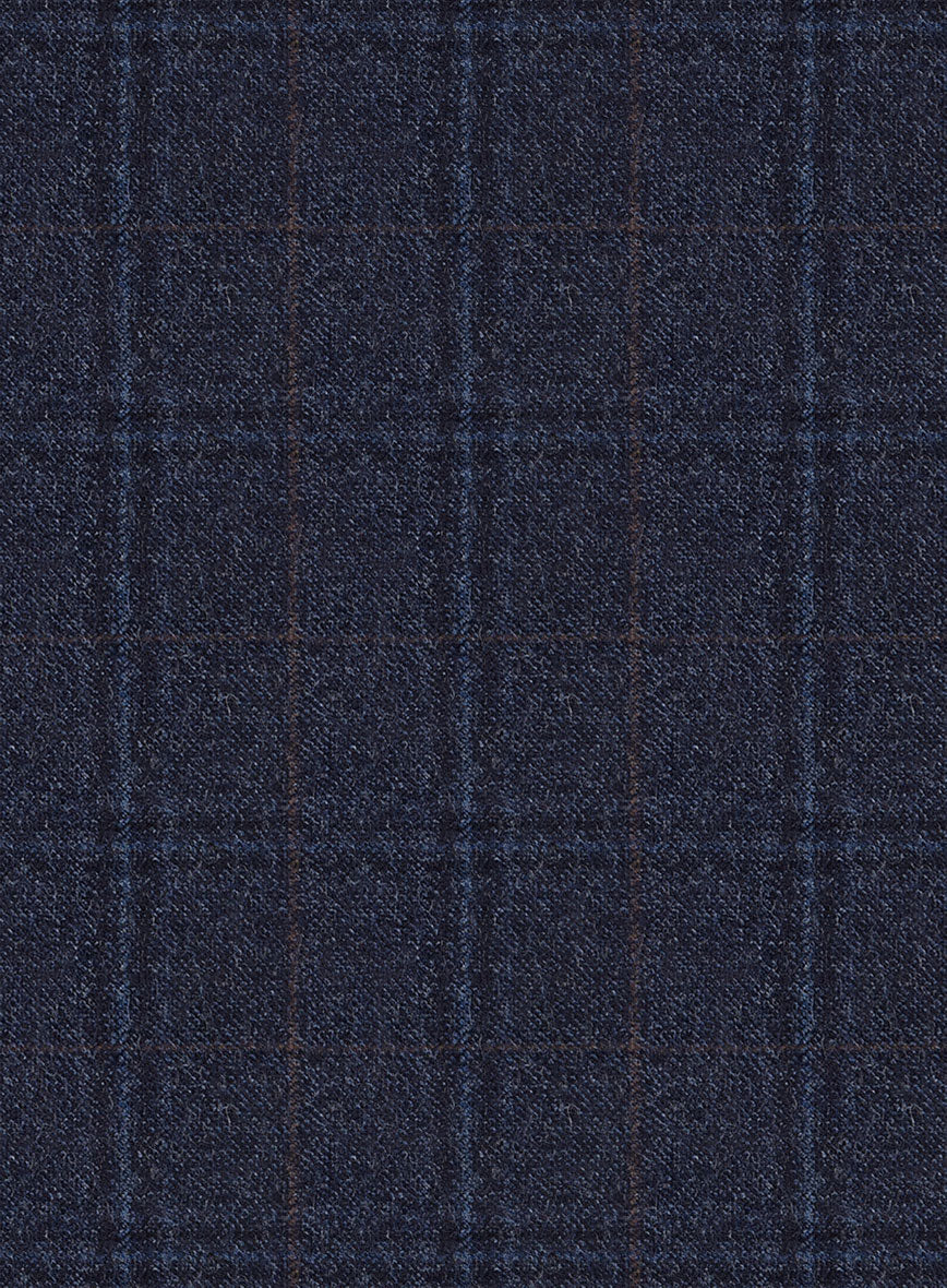 Reda Jeromi Dark Blue Checks Wool Jacket - Image 2