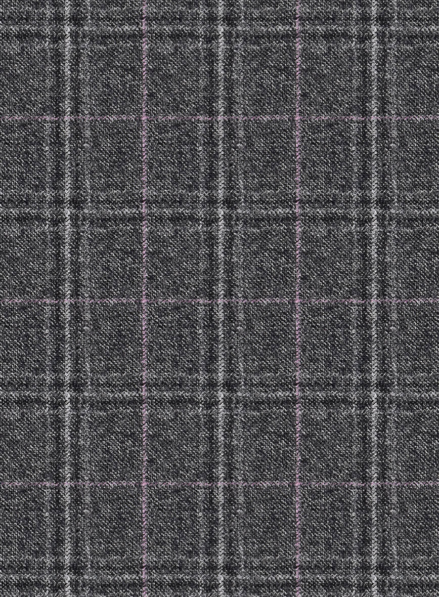 Reda Jeromi Gray Checks Wool Jacket - Image 2
