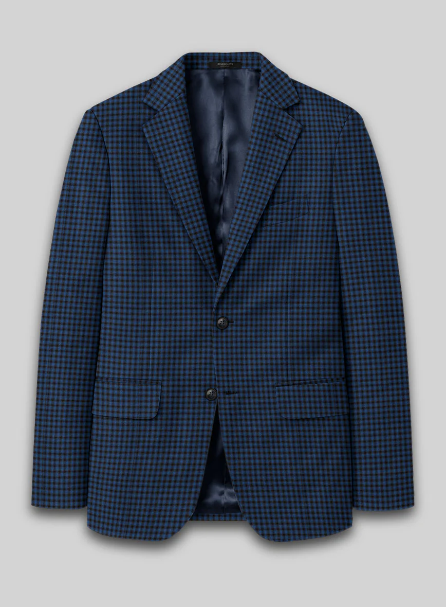 Reda Lapis Blue Checks Wool Suit - Image 3