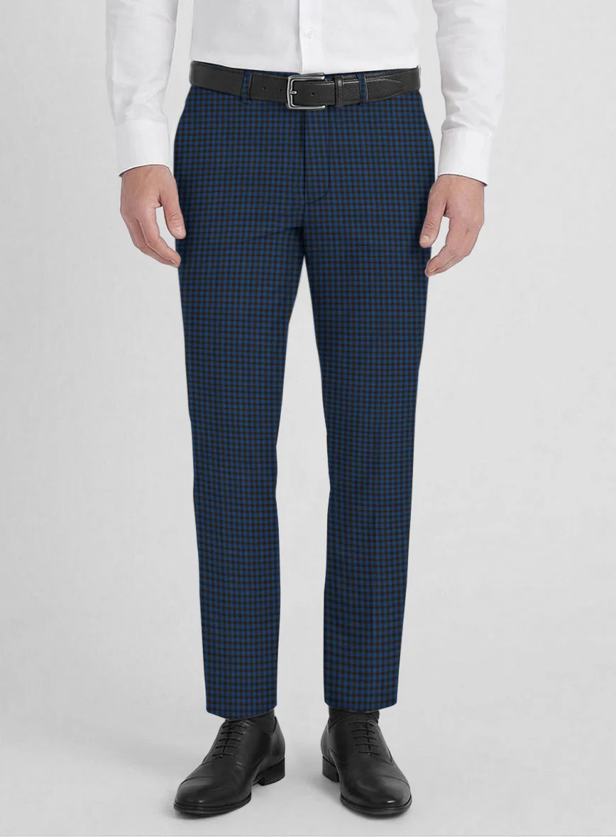 Reda Lapis Blue Checks Wool Suit - Image 6