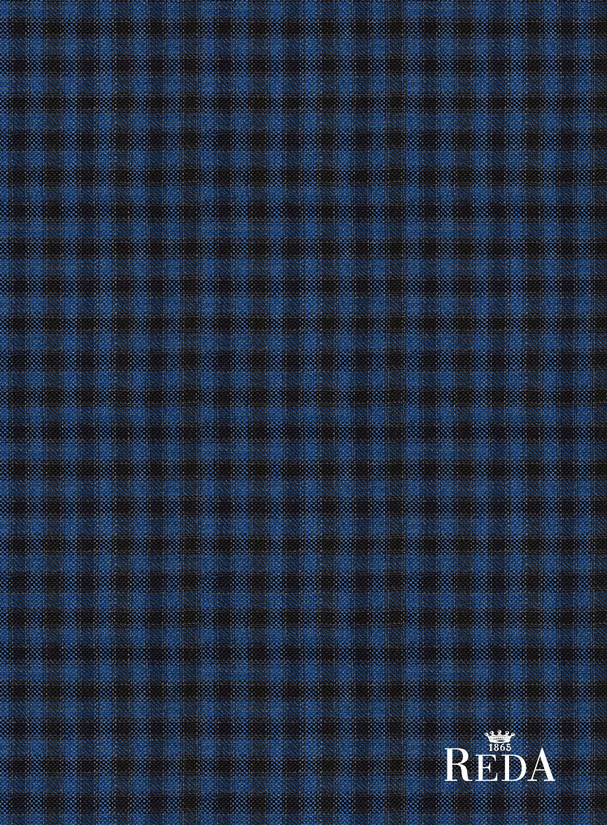 Reda Lapis Blue Checks Wool Suit - Image 8