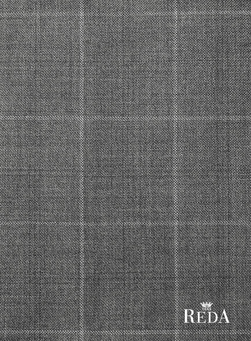 Reda Lindale Gray Checks Wool Pants - Image 3