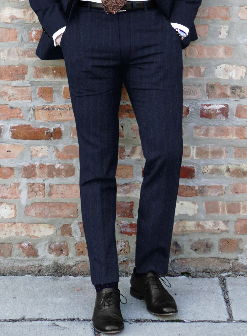 Reda Liora Blue Stripe Wool Suit - Image 6