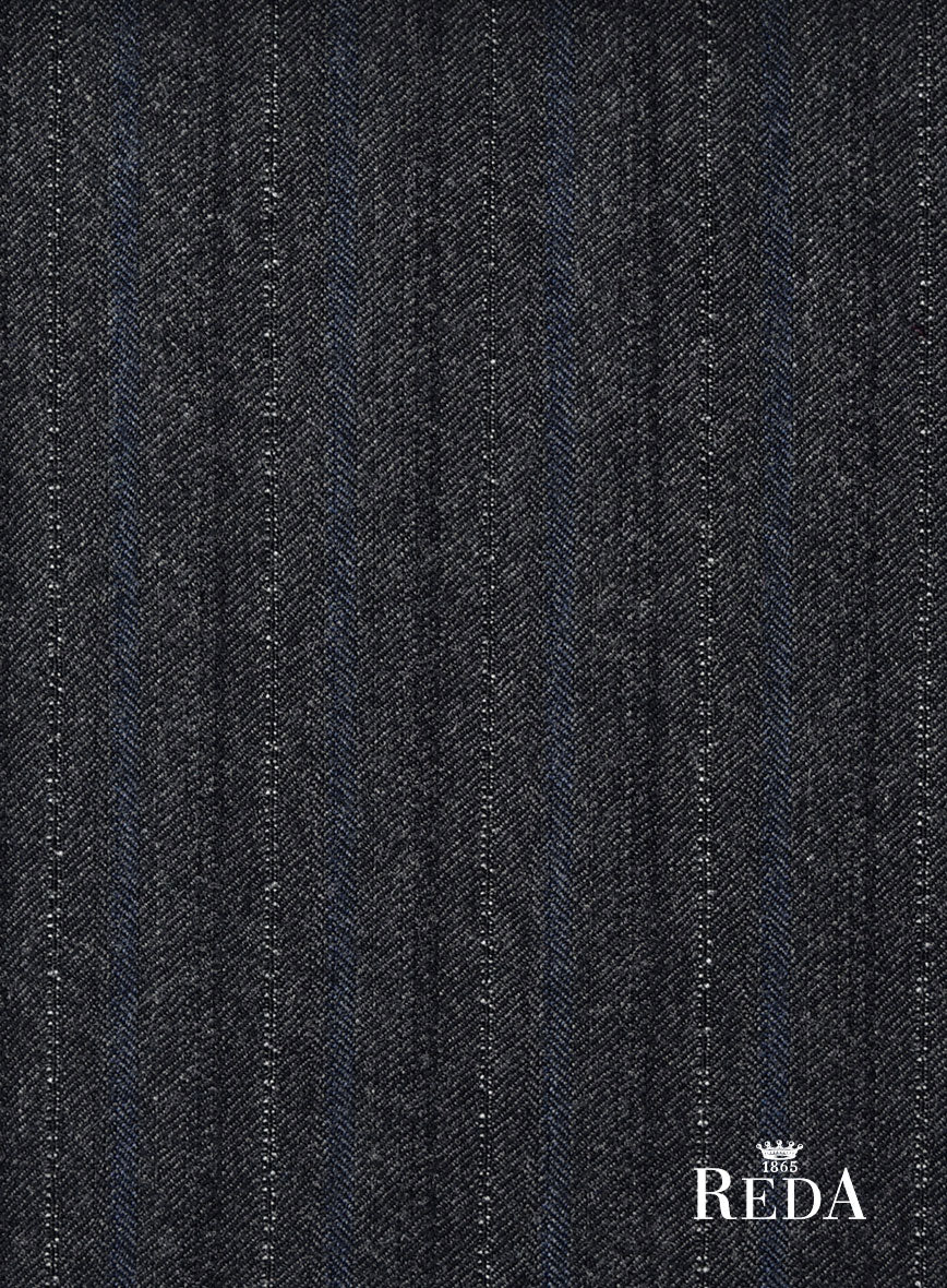 Reda Liora Charcoal Stripe Wool Pants - Image 3