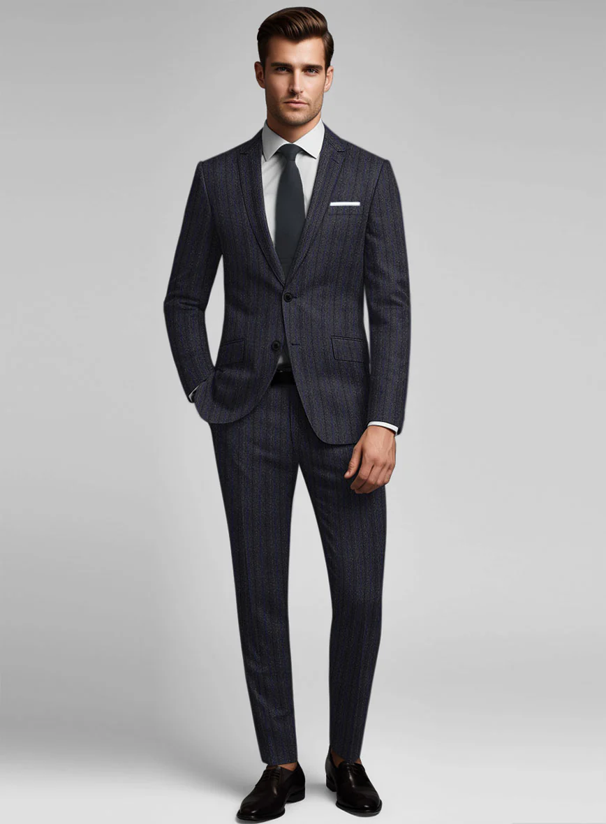 Reda Liora Charcoal Stripe Wool Suit - Image 2