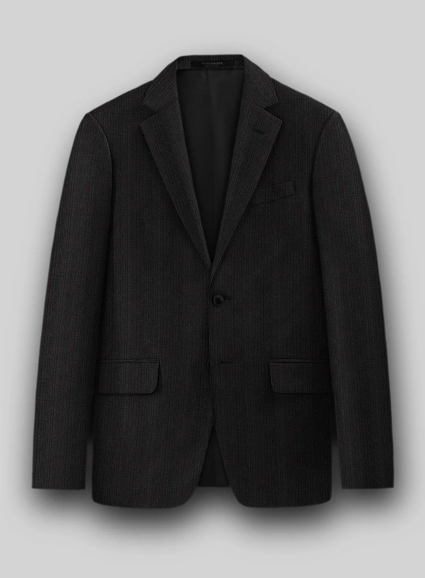 Reda Luman Black Stripe Wool Suit - Image 3