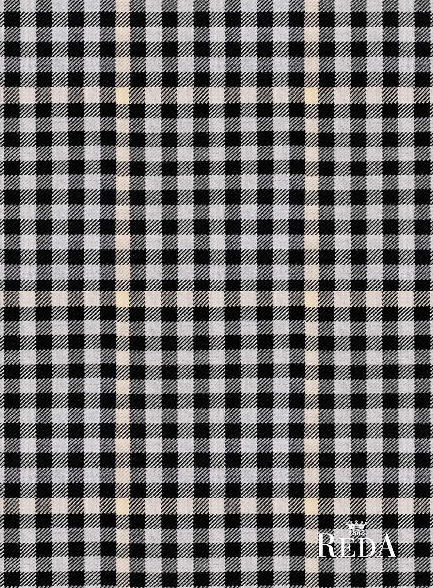 Reda Matio Black Checks Wool Jacket - Image 3