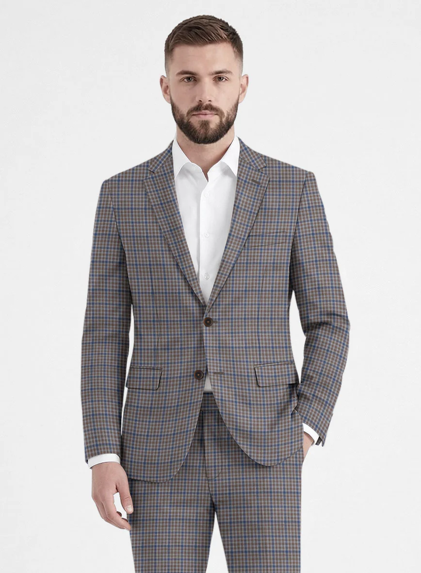 Reda Matio Brown Checks Wool Jacket - Image 2