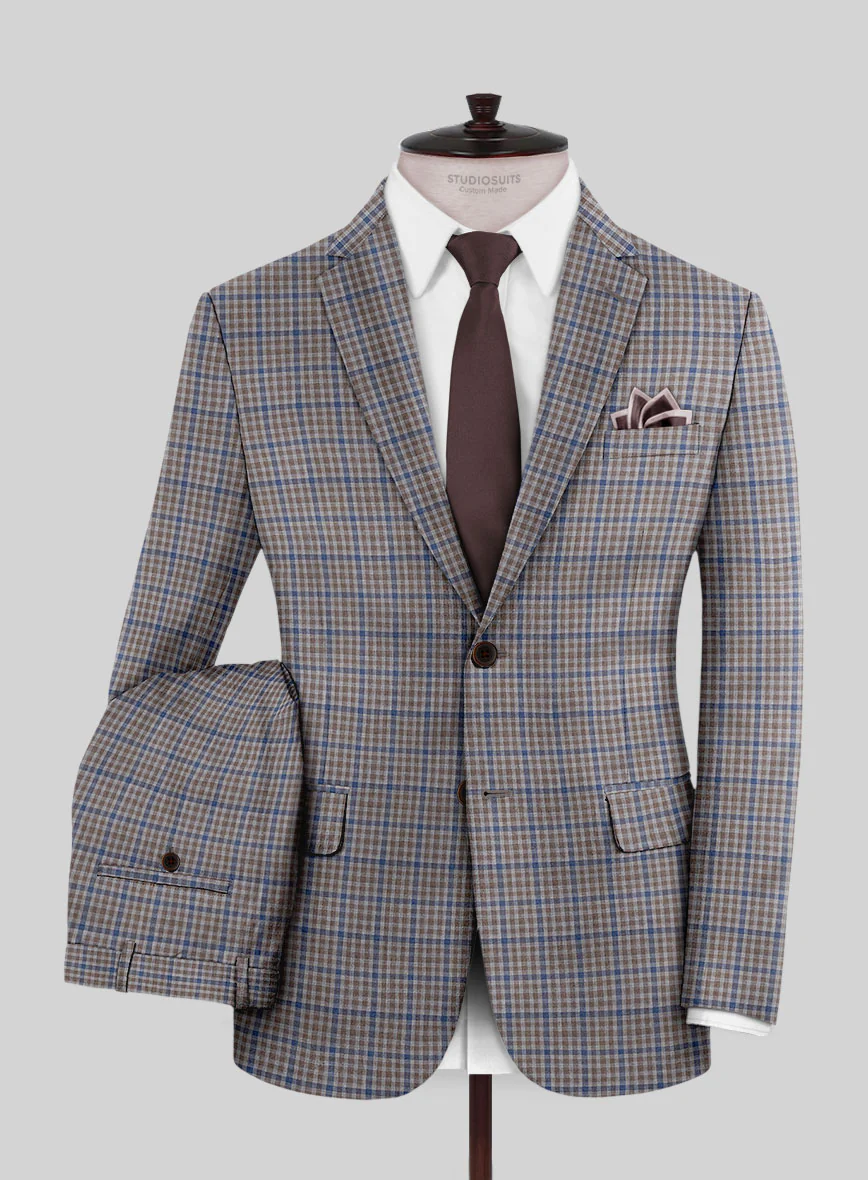 Reda Matio Brown Checks Wool Suit - Image 2
