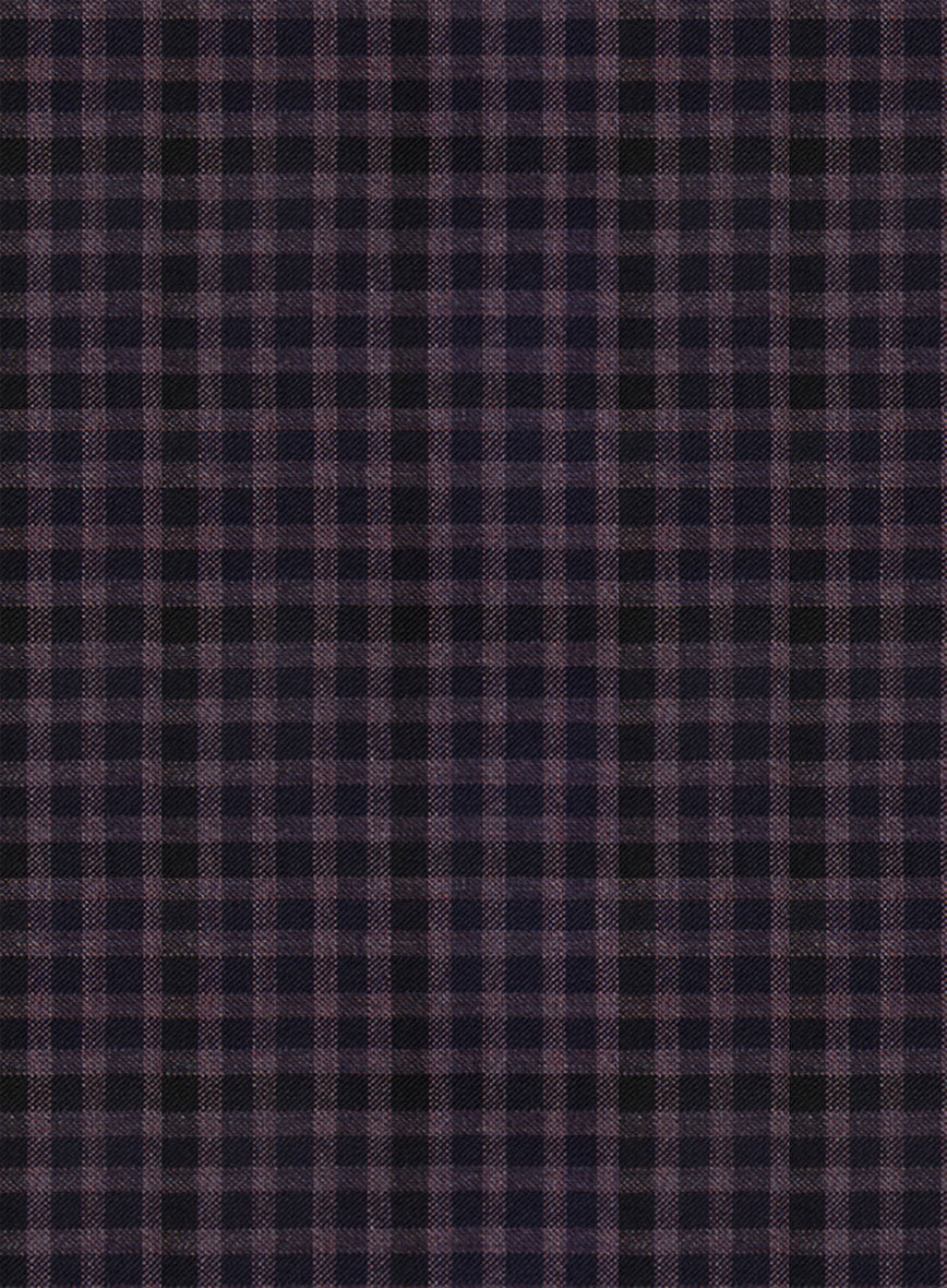 Reda Matio Purple Checks Wool Jacket - Image 2
