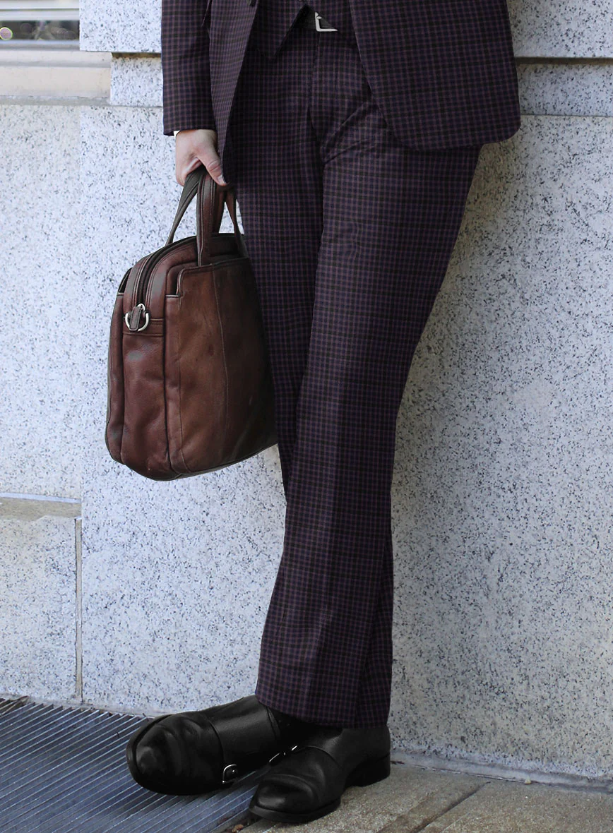Reda Matio Purple Checks Wool Suit - Image 4